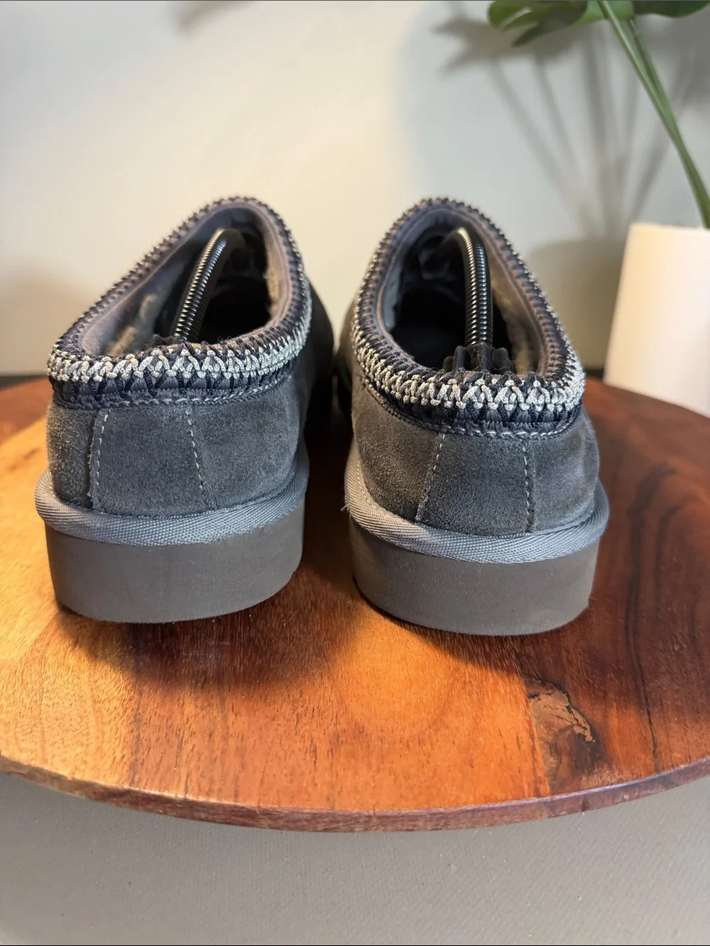 🍁UGG Tasman II Dark Grey Suede Slippers Men Size 11